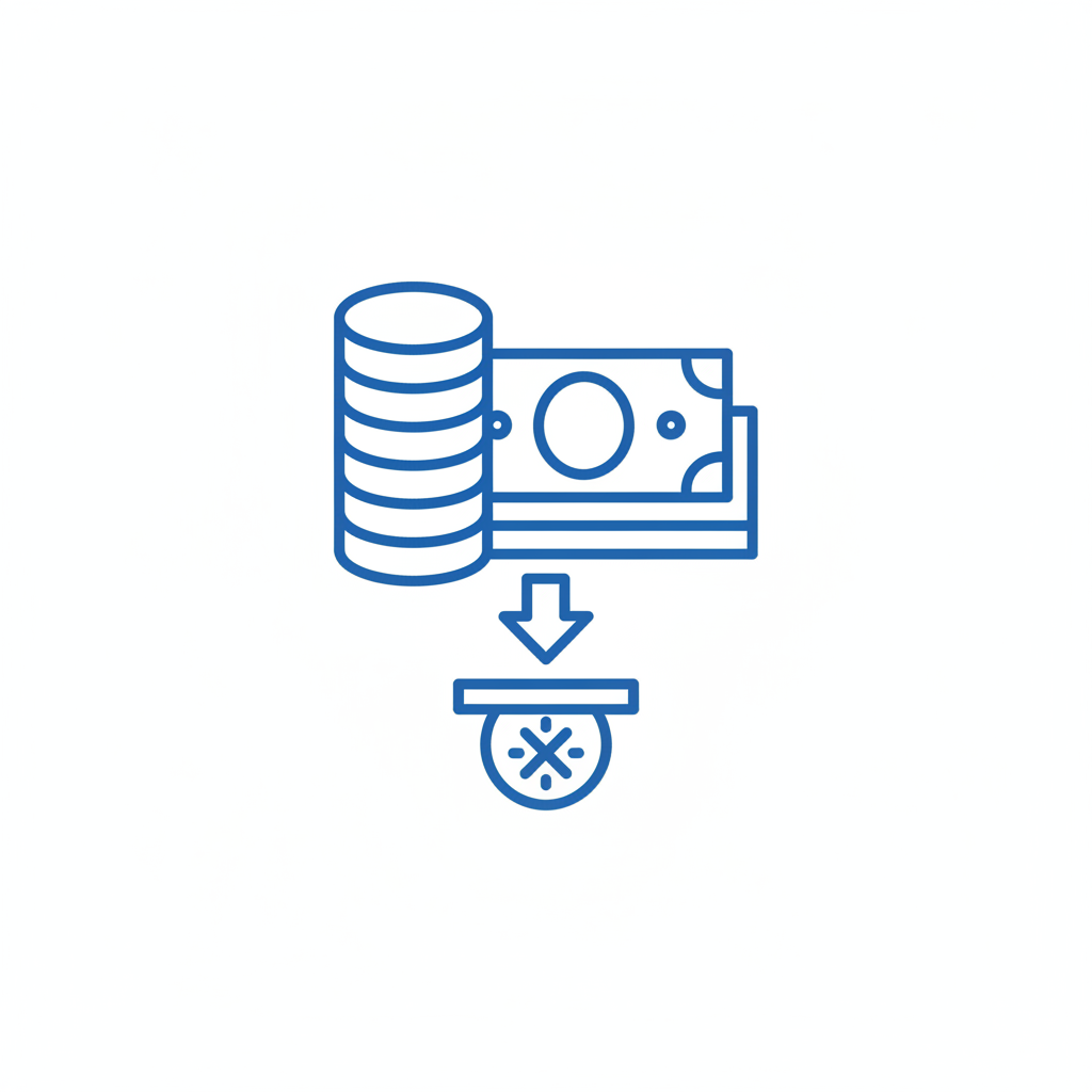 Ikona straty pieniędzy